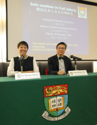 香港大學教育學院言語及聽覺科學部陳文琪博士(左)及姚文禮教授(右)。