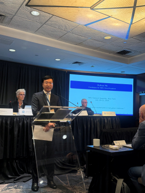 Professor Xuhua He has been elected Vice President of the International Mathematical Union (IMU). The appointment was formally announced at the IMU General Assembly in New York, USA.