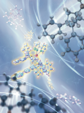 Artistic illustration of a light-driven reaction for constructing three-dimensional BCH molecular structures. Image credit: Emily R.-C. Yang.